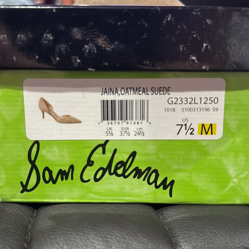 Sam Edelman, JAINA OATMEAL SUEDE Pumps. NIB. Size 7.5 - Picture 7 of 7